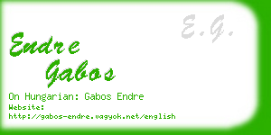 endre gabos business card